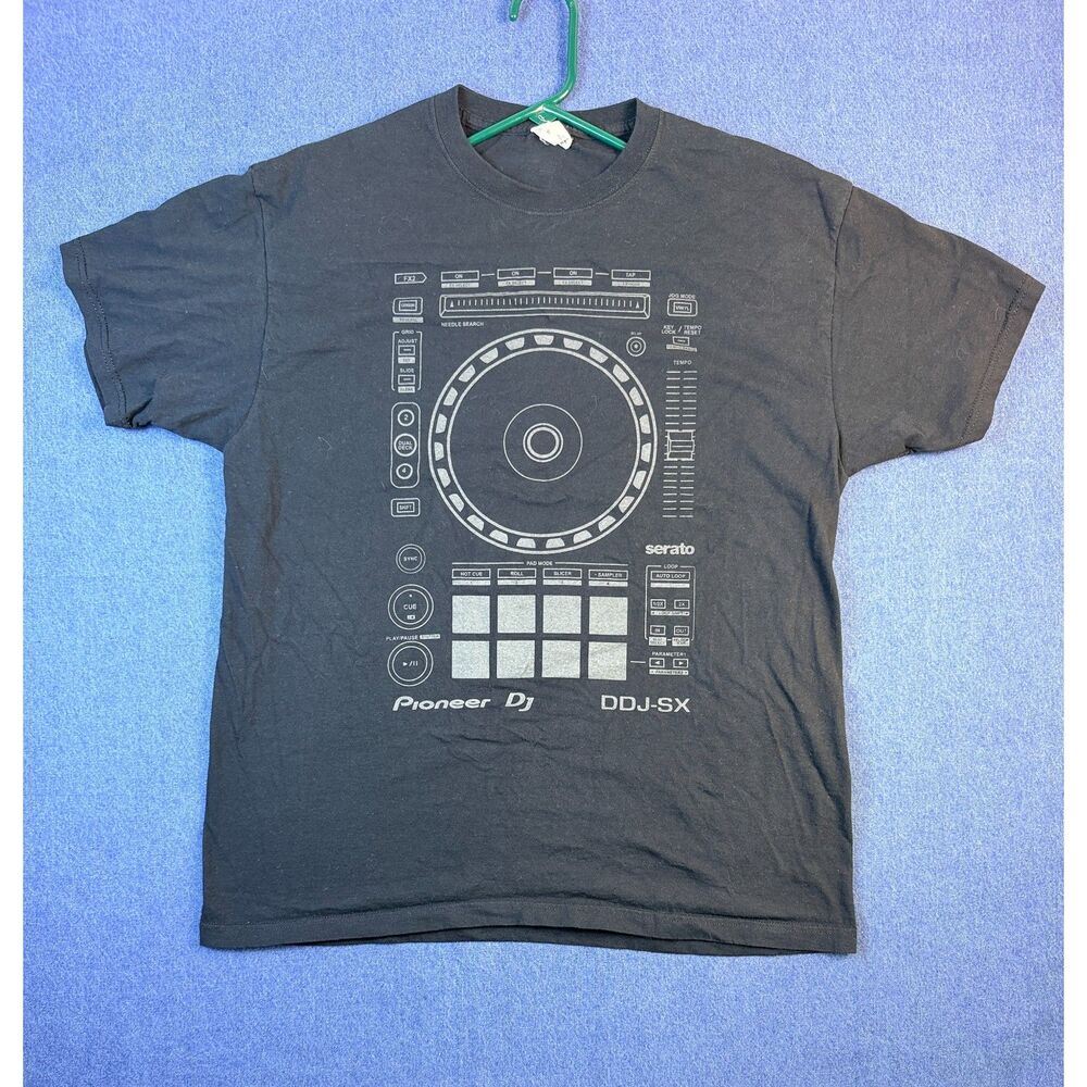 Pioneer DJ DDJ-SX Serato Men’s XL Black Graphic T-Shirt DJ Controller
